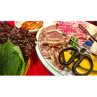 韓国焼肉の盛り合わせの写真素材