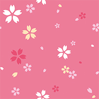 桜のシームレス模様素材(6)