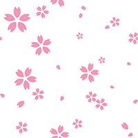 桜のシームレス模様素材(9)