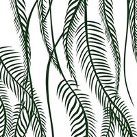 緑の観葉植物柄のパターンタイル模様