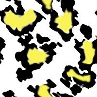 黄のヒョウ柄のパターンタイル模様