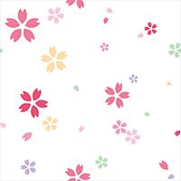桜のシームレス模様素材(8)