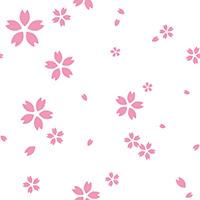 桜のシームレス模様素材(9)