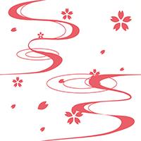 桜のシームレス模様素材(13)