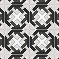 白黒の格子調パターンタイル(1)模様