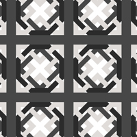 白黒の格子調パターンタイル(2)模様