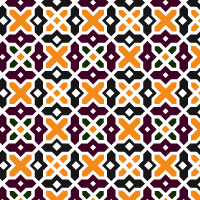 紫と黄の十字調のパターンタイル(2)模様