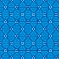 青の和柄パターンタイル模様
