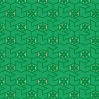緑の着物柄パターンタイル模様
