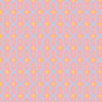 ピンク地のアラベスク調のパターンタイル模様