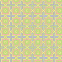 黄緑の幾何学調のパターンタイル模様