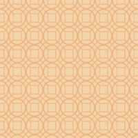 オレンジの円と四角の和柄パターンタイル模様