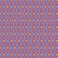 紫地のアラベスク調のパターンタイル模様