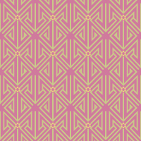 ピンクと黄の三角矢印パターンタイル模様