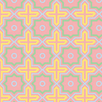 ピンクの幾何学調のパターンタイル模様