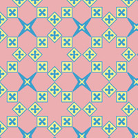 ピンクのダイヤ風のパターンタイル模様