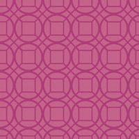 ピンクの円と四角の和柄パターンタイル模様