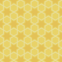 黄の六芒星パターンタイル模様