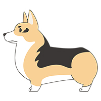 犬(コーギー)のイラスト素材(1)