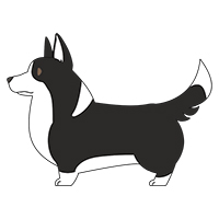 犬(コーギー)のイラスト素材(3)