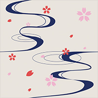 桜のシームレス模様素材(16)