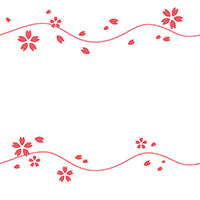 桜のシームレス模様素材(15)