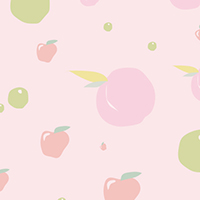 梅リンゴ桃のピンクのパターン素材