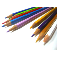 カラフルな色鉛筆の写真素材(1)
