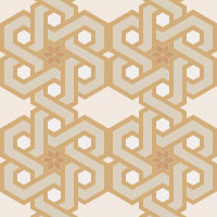 茶色の寺院紋風のパターン模様