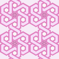 ピンクの寺院紋風のパターン模様