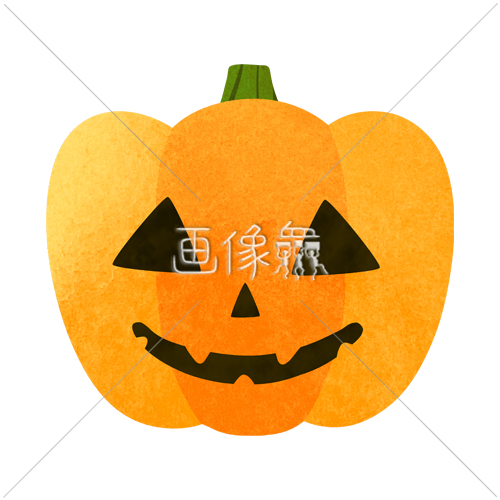 ハロウィンの怖いかぼちゃのイラスト素材