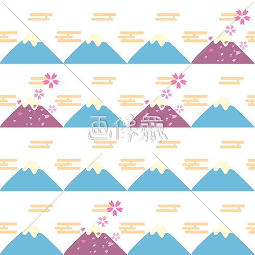 山のイラストのシームレス模様素材 5 画像衆 デザインを簡単レベルアップ 写真 模様 イラストのダウンロードサイト