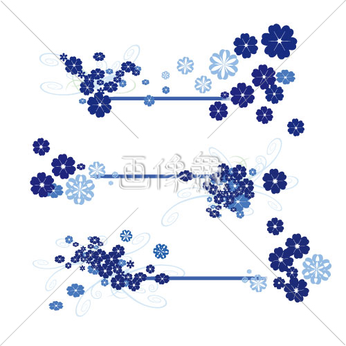 青い花の 4 イラスト 画像衆 デザインを簡単レベルアップ 写真 模様 イラストのダウンロードサイト