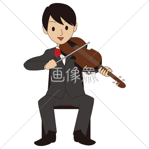 ヴァイオリンを弾いている男性の 2 イラスト 画像衆 デザインを簡単レベルアップ 写真 模様 イラストのダウンロードサイト