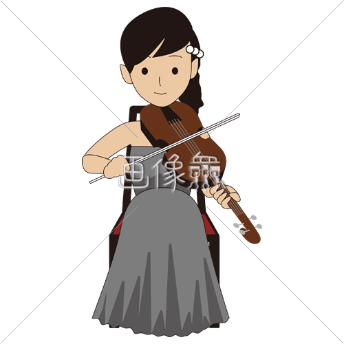 ヴァイオリンを弾いている女性の 3 イラスト 画像衆 デザインを簡単レベルアップ 写真 模様 イラストのダウンロードサイト