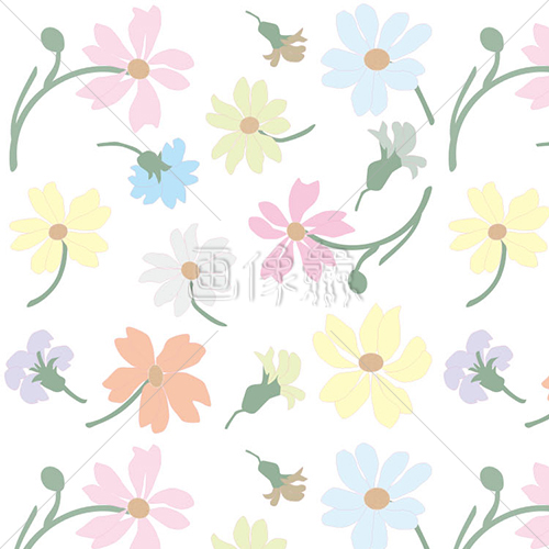 キク科の花のパターン素材 パステルカラー 画像衆 デザインを簡単レベルアップ 写真 模様 イラストのダウンロードサイト