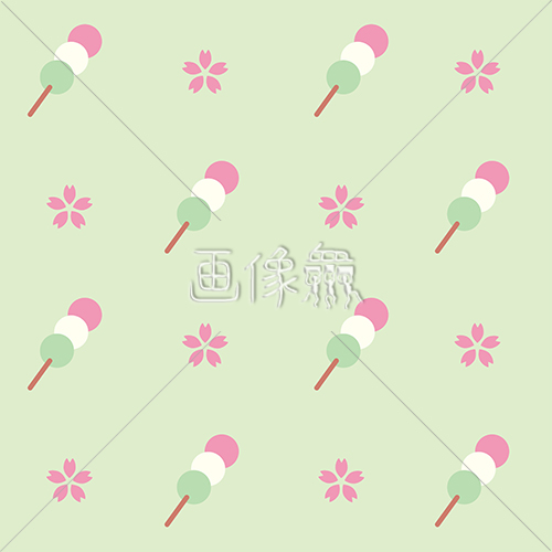 花と団子のシームレス模様素材 2 画像衆 デザインを簡単レベルアップ 写真 模様 イラストのダウンロードサイト