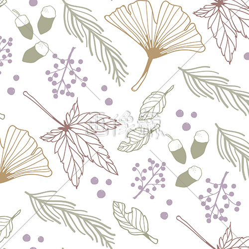秋の植物柄シームレス模様素材 1 画像衆 デザインを簡単レベル