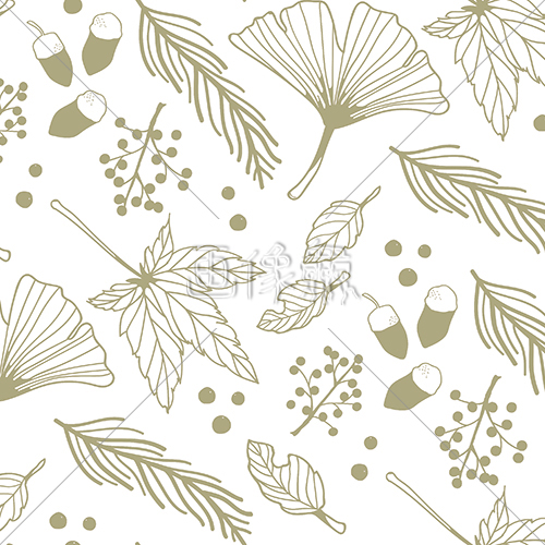 秋の植物柄シームレス模様素材 3 画像衆 デザインを簡単レベル