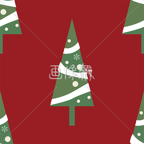 クリスマスツリーのシームレス模様素材(1)