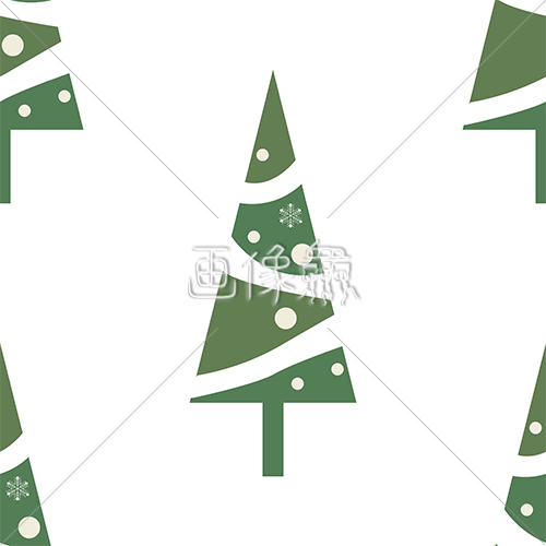 クリスマスツリーのシームレス模様素材(2)
