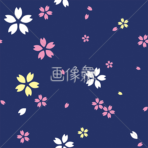 桜のシームレス模様素材(7)