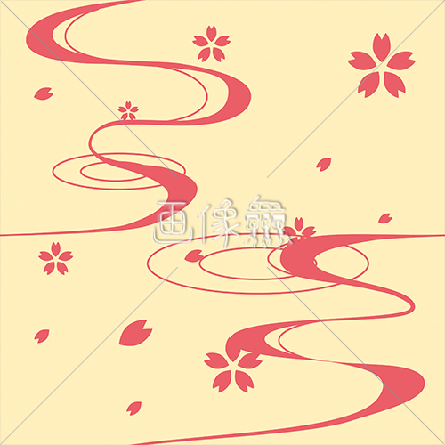 桜のシームレス模様素材(12)