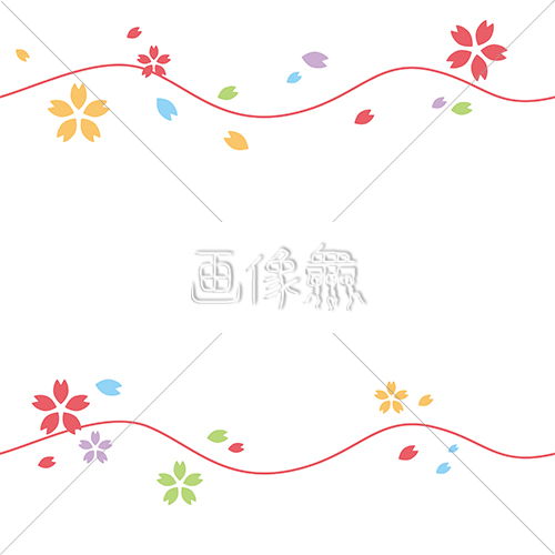 桜のシームレス模様素材(14)